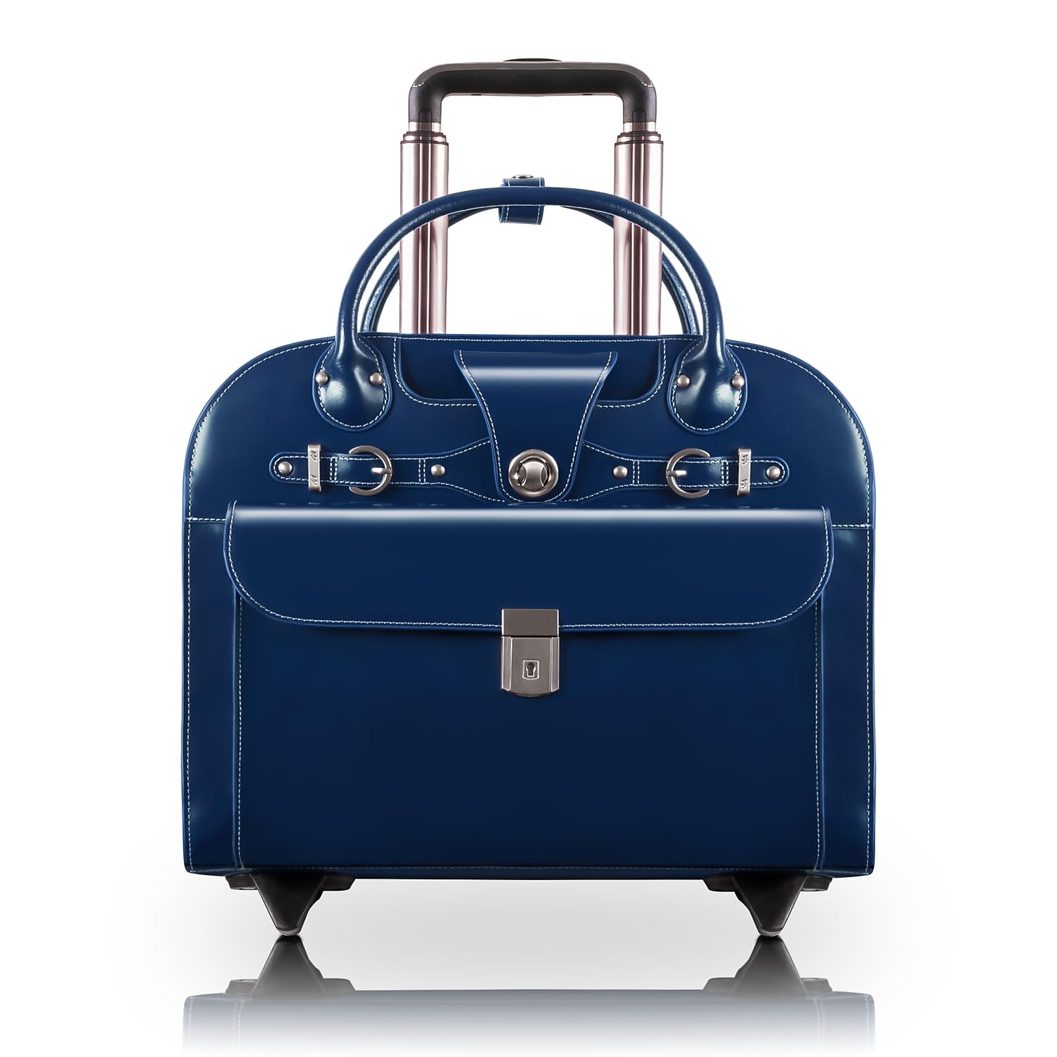 McKlein Women's Professional Laptop Briefcase - Navy Blue, 17