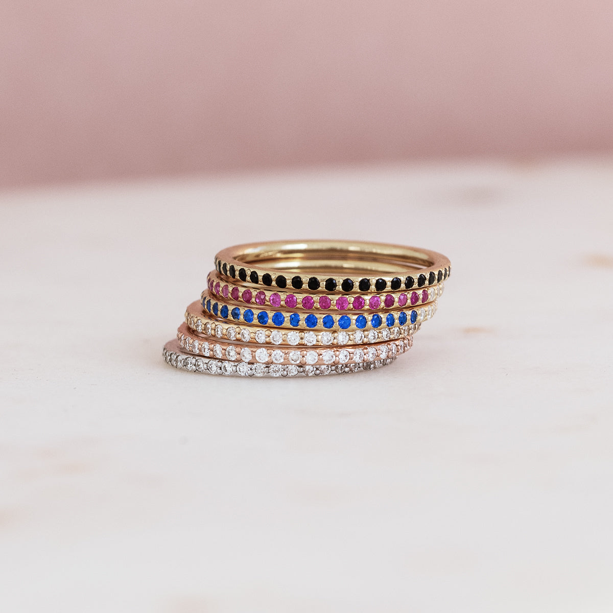 Stackable Half & Half Silicone Rings for Women - Durable & Comfortable Wedding Bands for Everyday Wear, Gym, Swimming & Travel