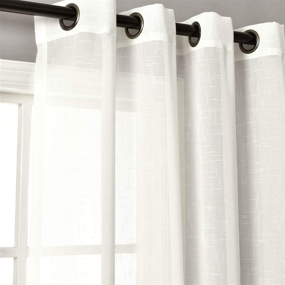 Lush Decor White Sheer Curtains 84x52