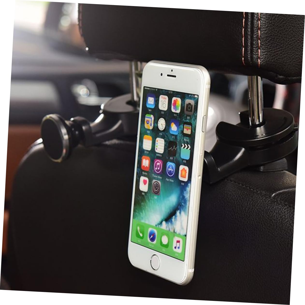 TOYANDONA Magnetic Car Phone Holder for Back Seat - 360° Rotatable Headrest Mount - Universal Cell Phone Stand for Kids & Adults - Perfect for Road Trips & Family Travel