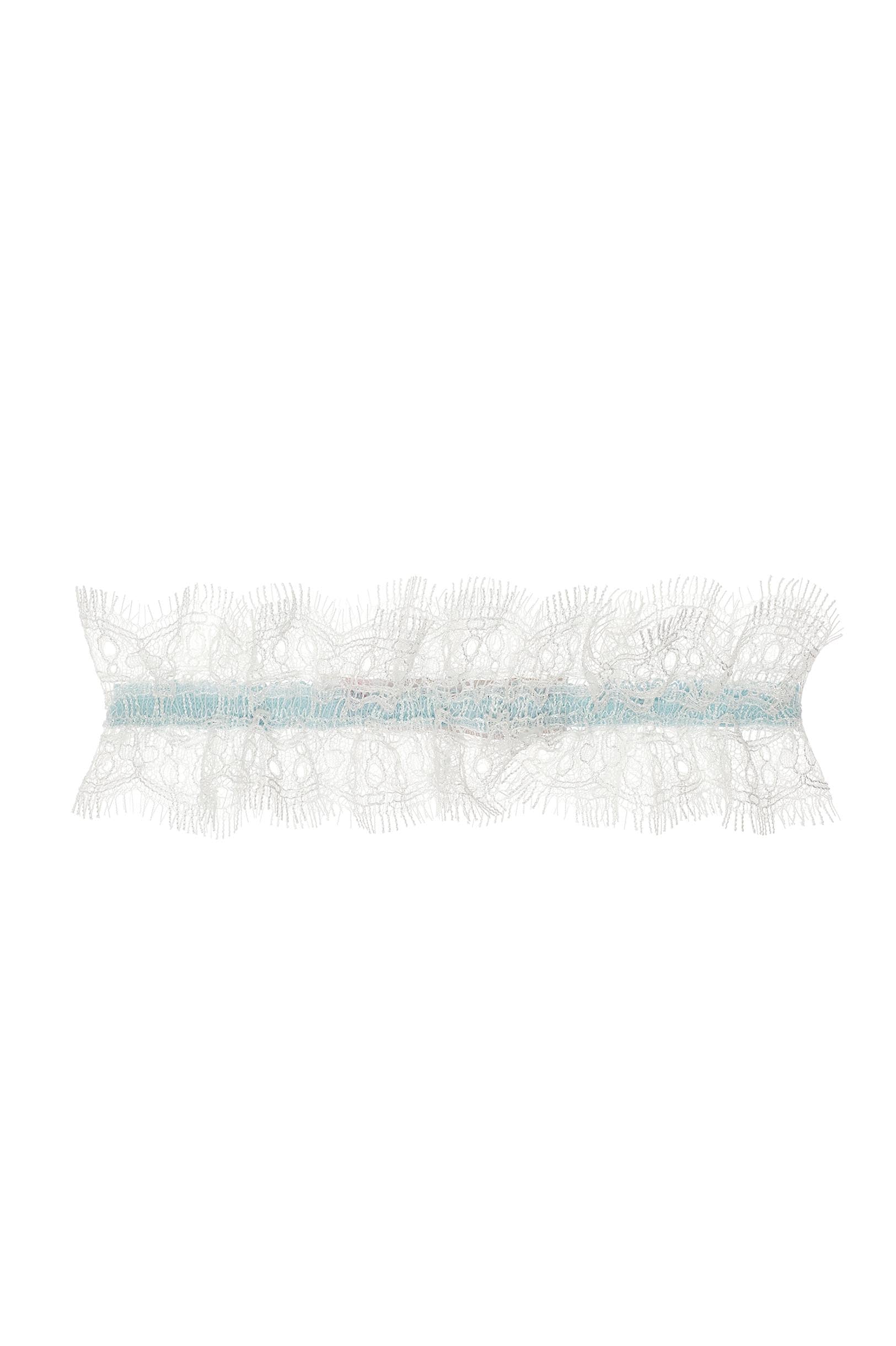 Elegant French Lace Wedding Garter in 'Something Blue' - Perfect Bridal Accessory for Your Special Day