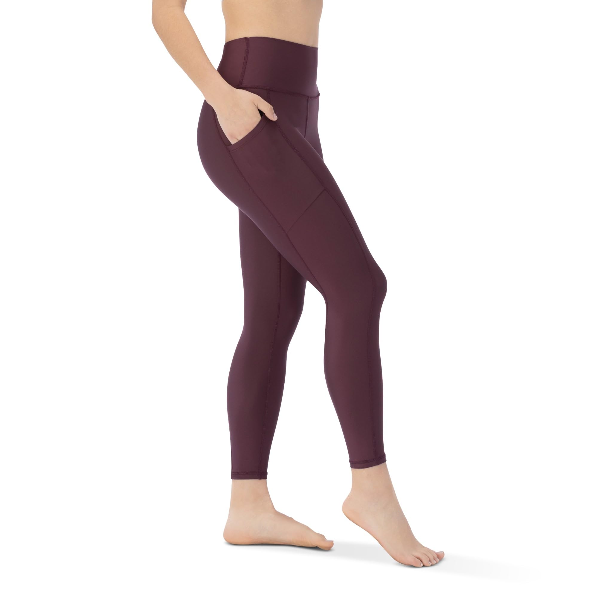 KADI High Waisted Yoga Pants for Women - 7/8 Length Workout Leggings with Pockets & Tummy Control - High Compression Fitness Pants for Yoga, Running & Gym