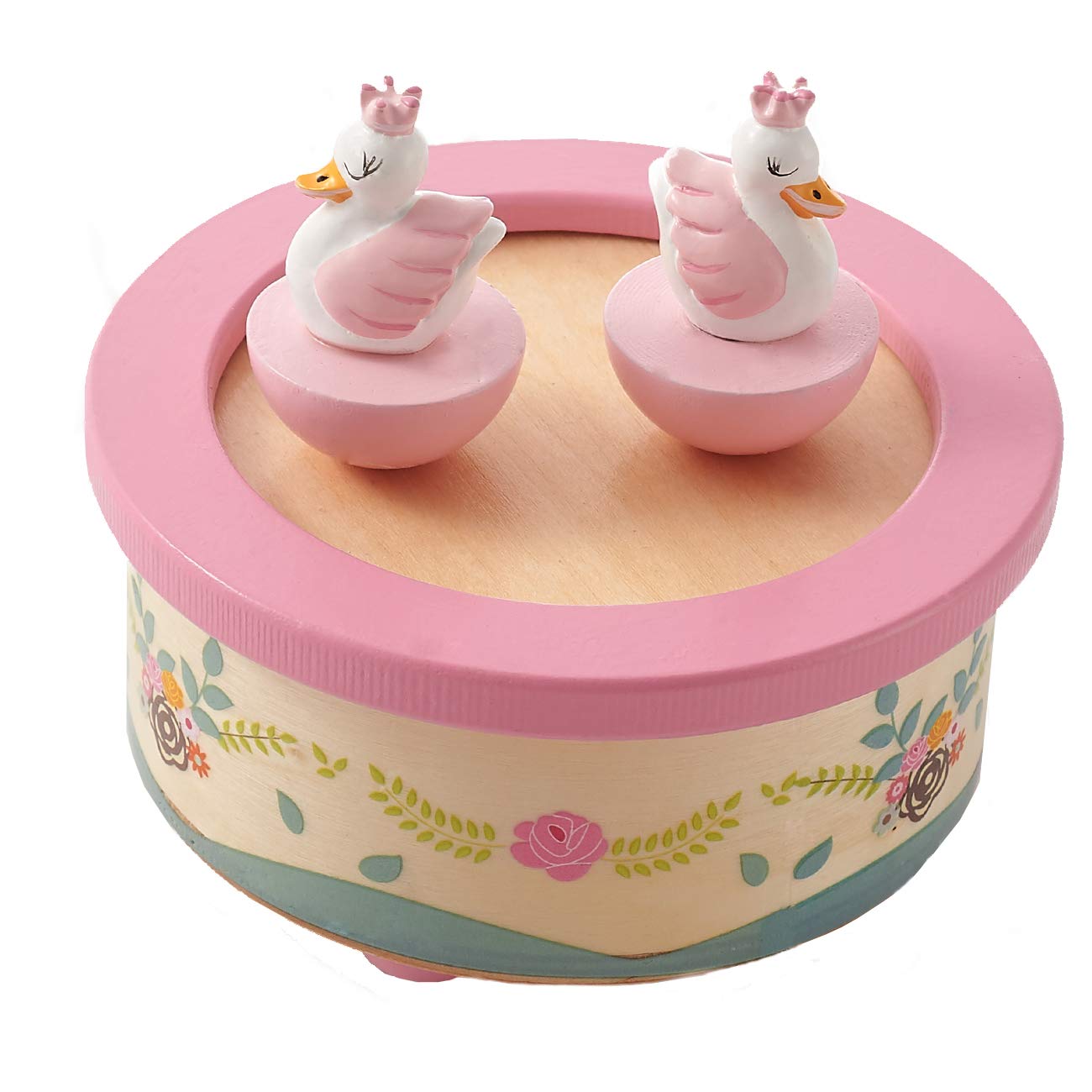 RUYU Wooden Music Box - Handcrafted Swan Musical Box Toy, Perfect Birthday Gift for Lovers, Friends & Kids (Pink) | Romantic Home Decor, Wedding Anniversary Present, Nursery Room Decoration