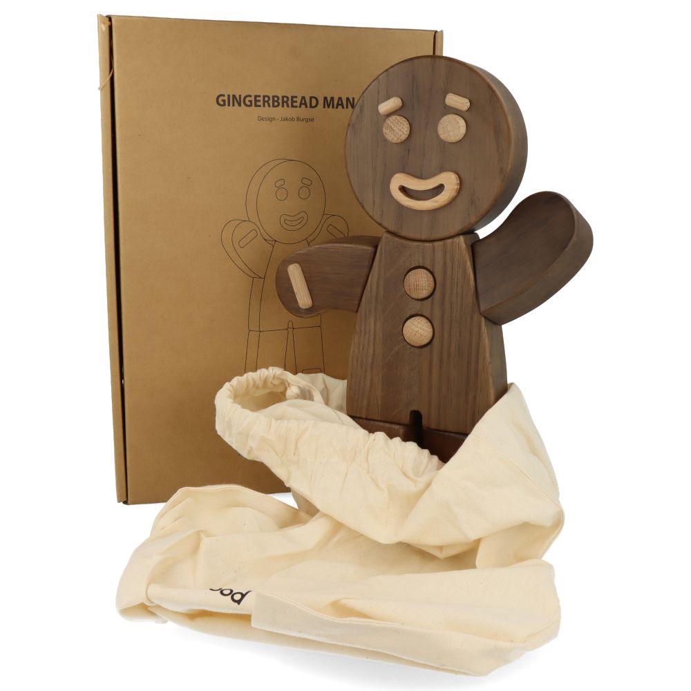 Large Gingerbread Man Smoke Stained Oak Ornament - Perfect for Christmas Tree Decor, Holiday Home Decor, and Festive Gift Giving