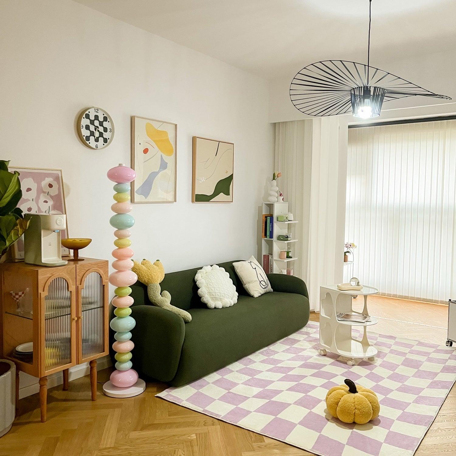 Modern LED Candy Floor Lamp for Living Room - Adjustable Brightness, Warm White Light, Perfect for Bedroom, Office & Reading Corner