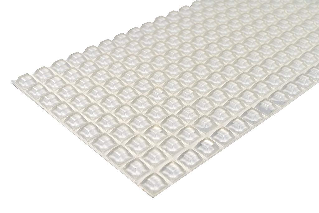 Self-Adhesive Clear Square Rubber Bumper Pads - 0.5