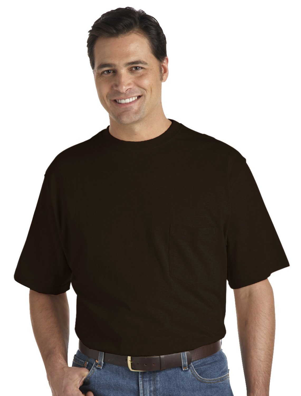 DXL Men's Big & Tall Sweat-Resistant Pocket T-Shirt - Comfortable Cotton Tee for Casual Wear, Work & Outdoor Activities