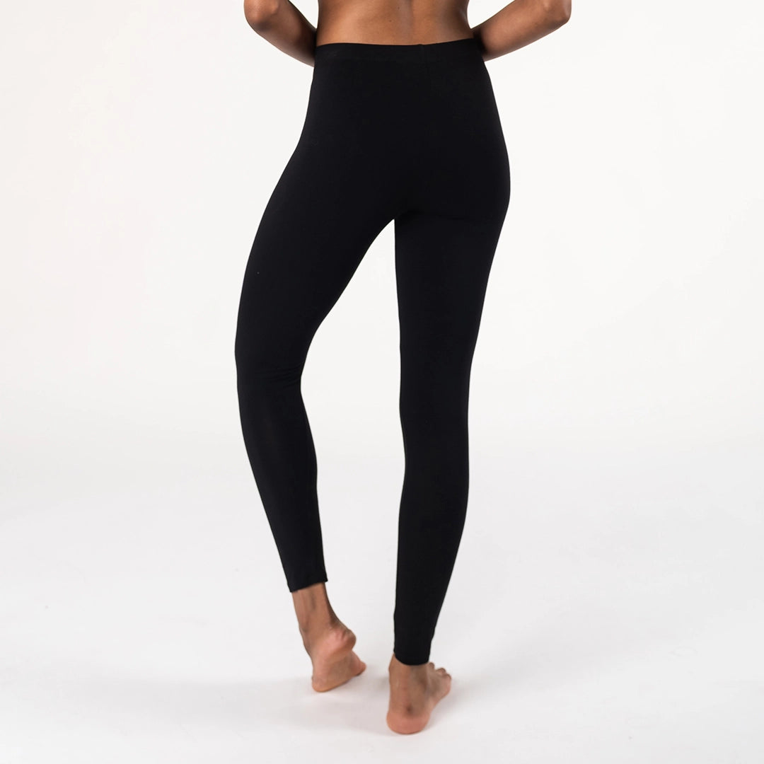 Premium Full-Length Bamboo Suri Leggings for Women - Soft & Breathable Black Yoga Pants - Perfect for Yoga, Pilates, Workouts & Lounge Wear