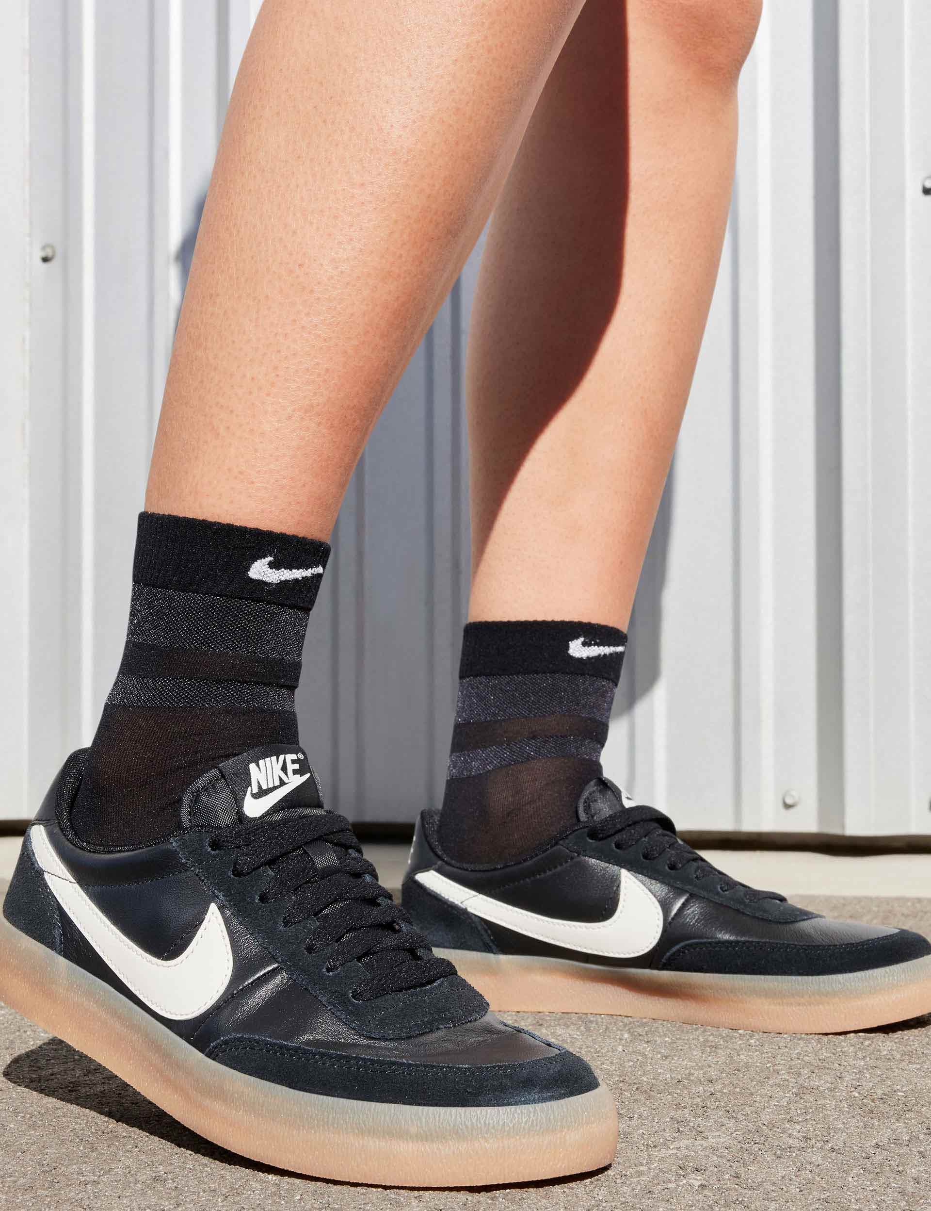 Nike Killshot 2 Leather Sneakers - Black/Gum & Yellow/Sail Colorway | Classic Court Shoes for Men | Perfect for Casual Wear, Office Style & Everyday Fashion