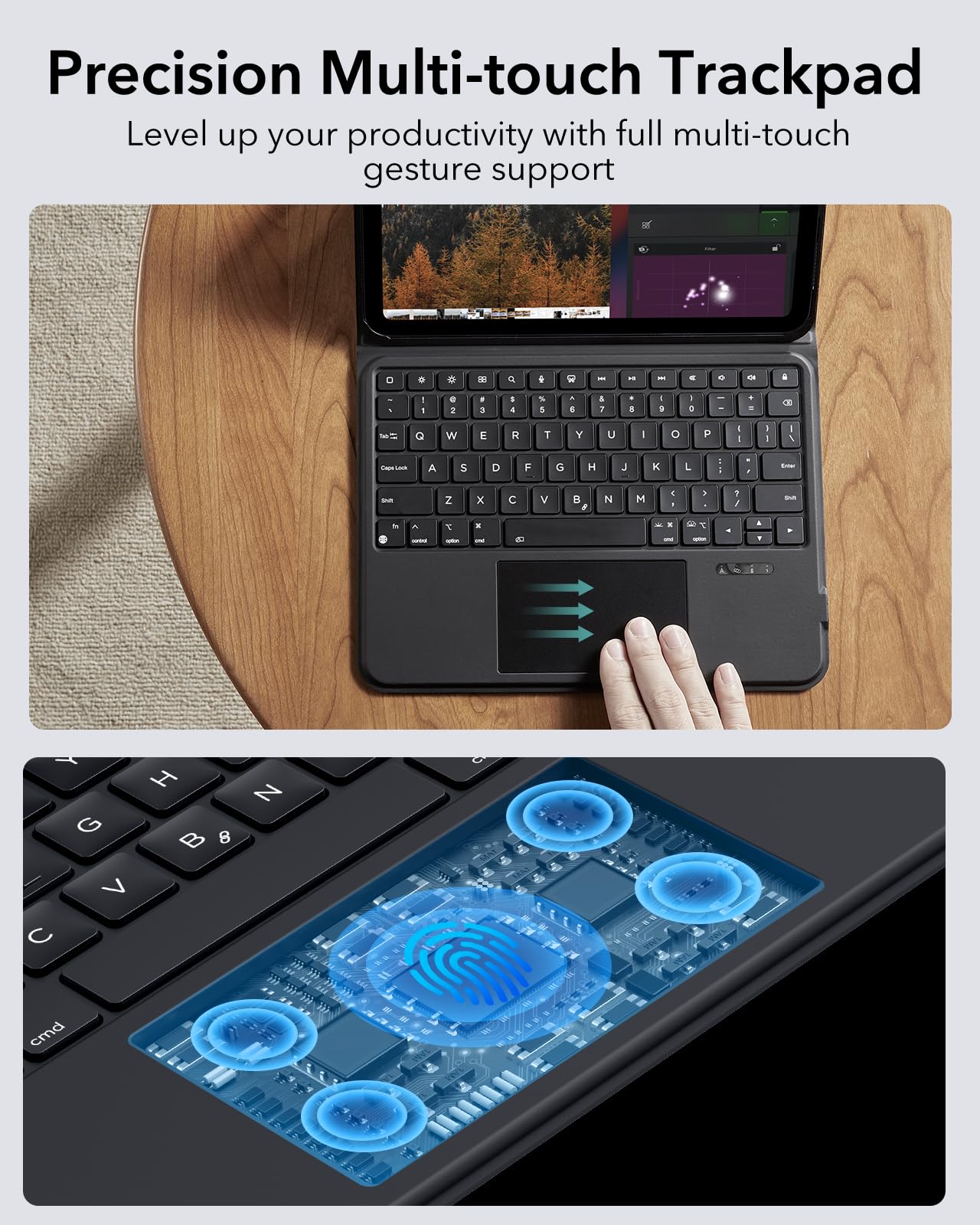 ESR Ascend Magnetic Detachable Keyboard Case for iPad Air 11