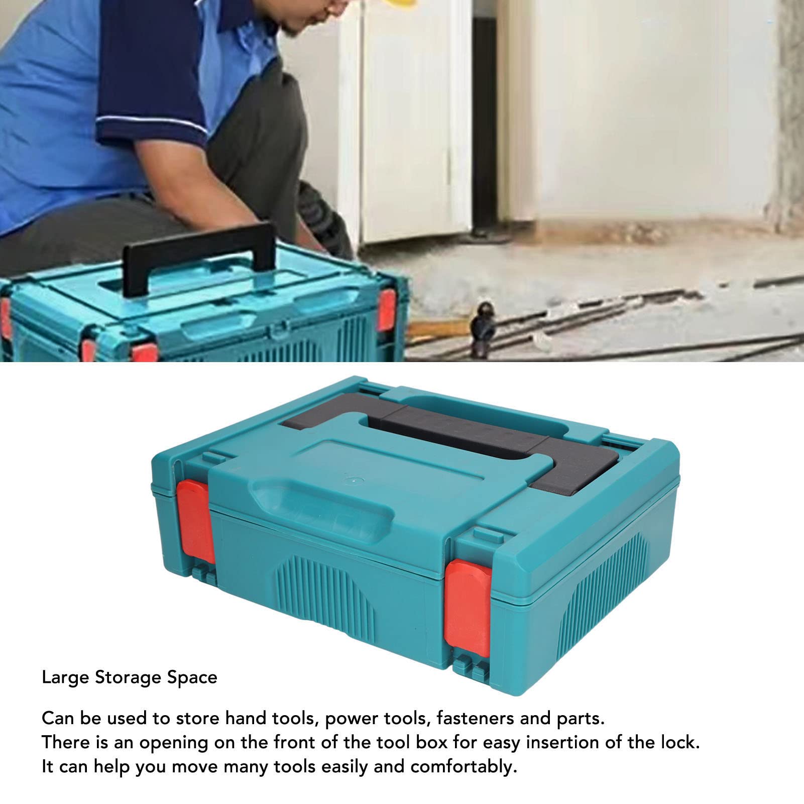 Kadimendium Large Tool Box Organizer - 34 x 26 x 10.5cm Portable Storage Case for Hardware & Repair Tools | Perfect for Home DIY, Garage Organization & Professional Workspaces