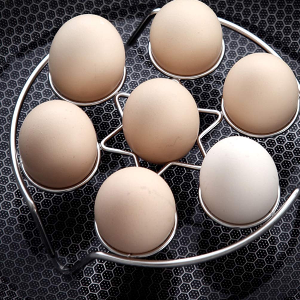 2-Piece Cabilock Egg Steamer & Pressure Cooker Trivet Rack - Microwave Safe Canning Rack for Kitchen Cookware - Perfect for Steaming, Canning, and Microwave Cooking Accessories