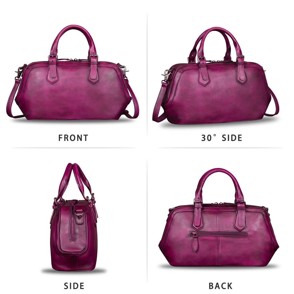 Genuine Leather Handbag for Women - Fashionable Top Handle Purse, Satchel & Shoulder Bag with Adjustable Strap | Perfect for Work, Travel & Everyday Use