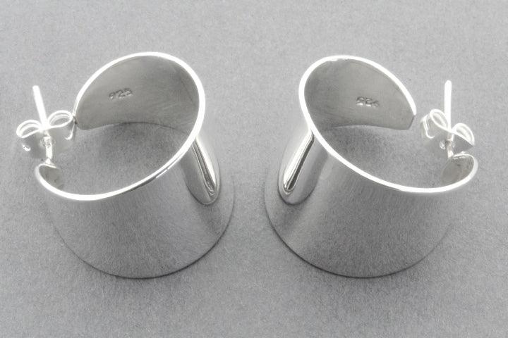 Sterling Silver Wide Hoop Ear Cuff - Elegant & Minimalist Earring for Women - Perfect for Parties, Weddings & Everyday Wear
