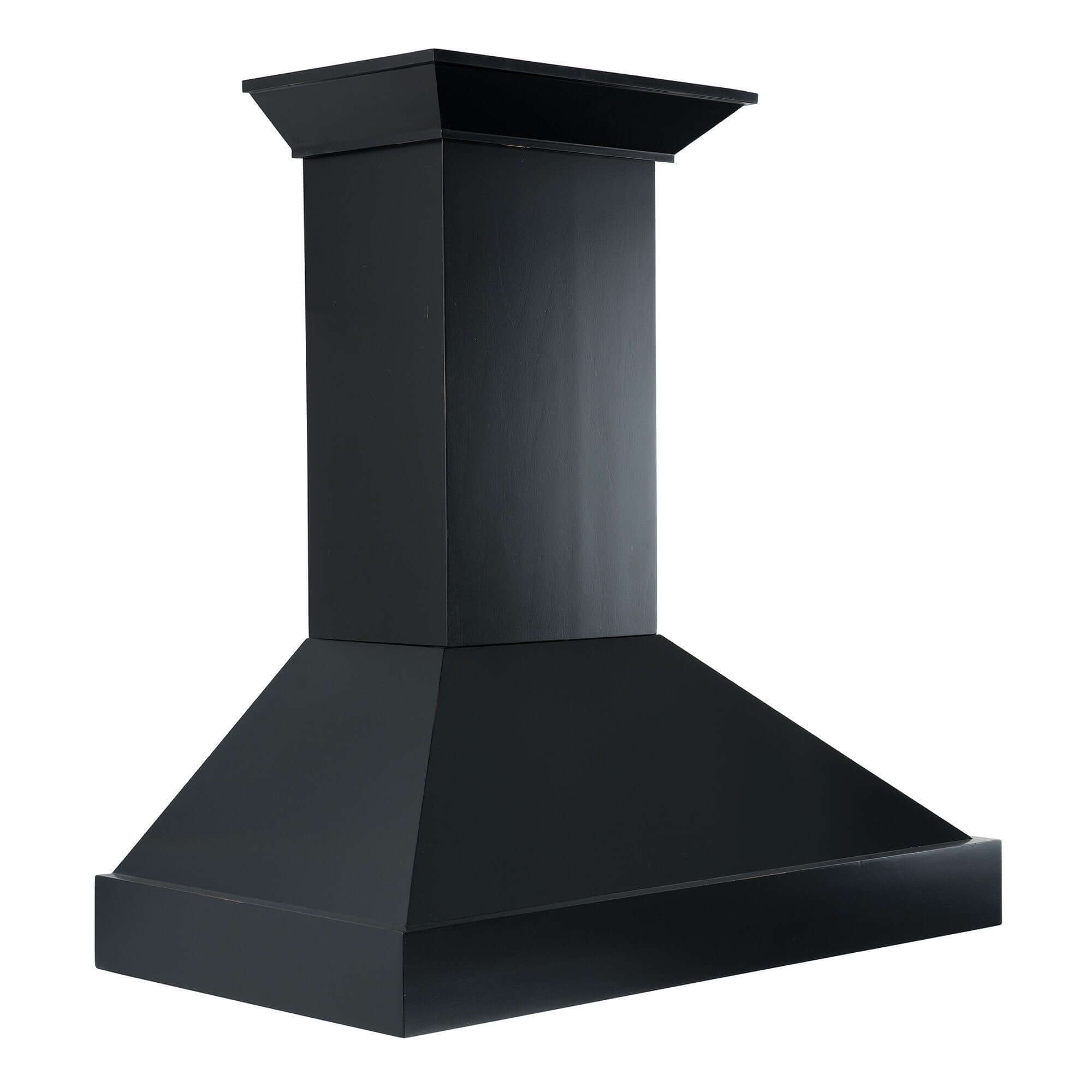 ZLINE KBCC Black Convertible Vent Wooden Wall Mount Range Hood - Professional Kitchen Ventilation for Home Cooking & Grilling