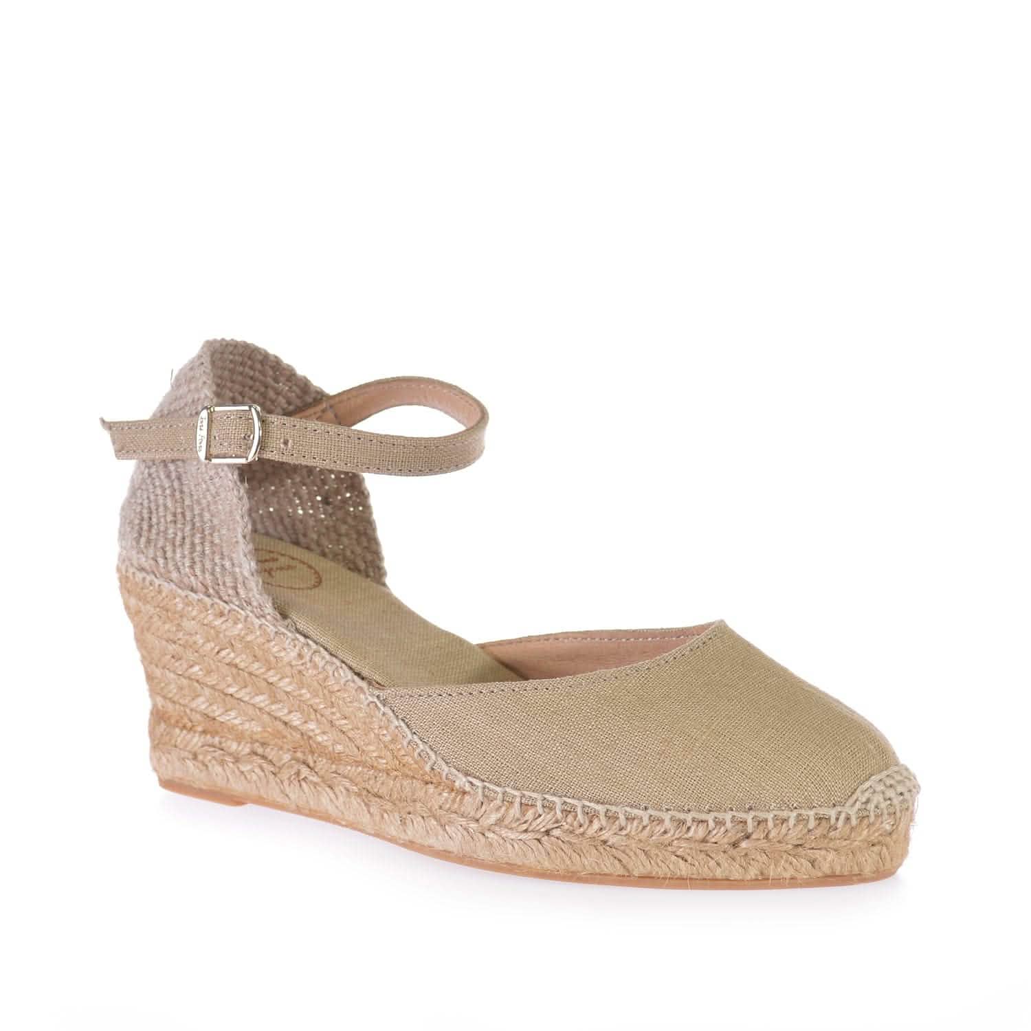 Women's Comfortable Closed Toe Linen Wedge Espadrilles - Breathable Summer Sandals for Beach, Vacation & Casual Outings | Caldes