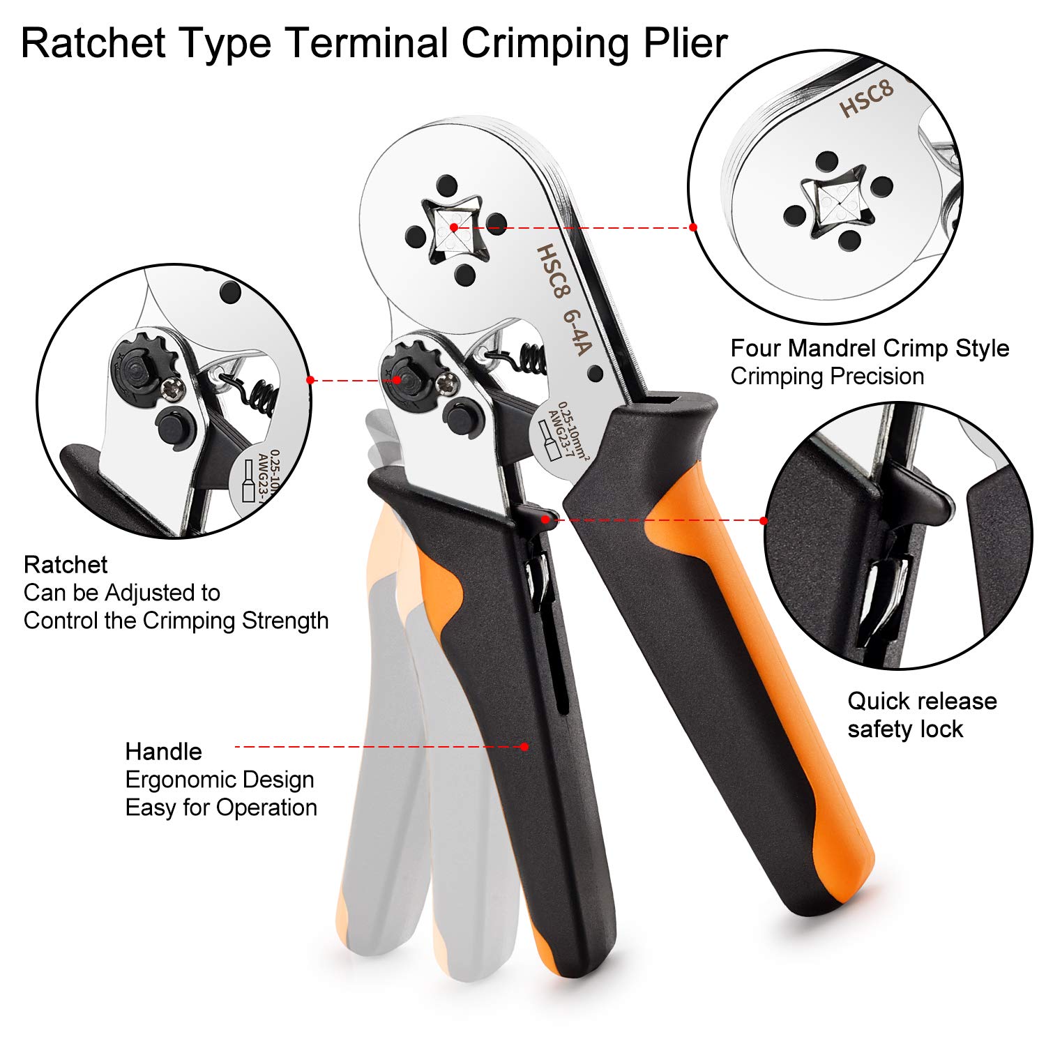 Professional Ferrule Crimping Tool Kit with 1200PCS Copper Terminals & Self-Adjusting Ratchet - AWG23-7 Wire Crimper Set with Oxford Storage Bag for Electrical Wiring, DIY Projects, and Industrial Applications