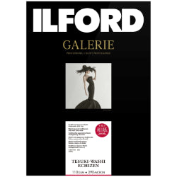 Ilford Galerie Tesuki Washi Echizen 110gsm A3+ Deckle Edge Paper - 10 Sheets Pack for Fine Art Printing, Calligraphy & Scrapbooking