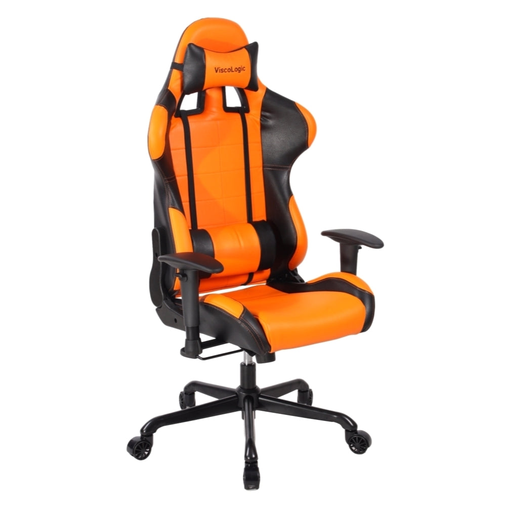 PRO X SERIES 7206 Ergonomic Gaming Chair - Orange & Black - High Back Racing Style with Lumbar Support for PC, Console & Office Use