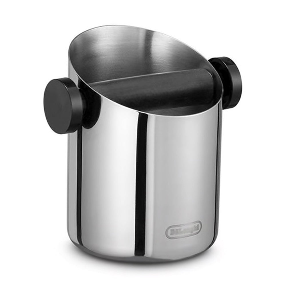 DeLonghi Stainless Steel Knock Box for Espresso Grounds - Perfect for Coffee Shops, Home Baristas & Espresso Lovers