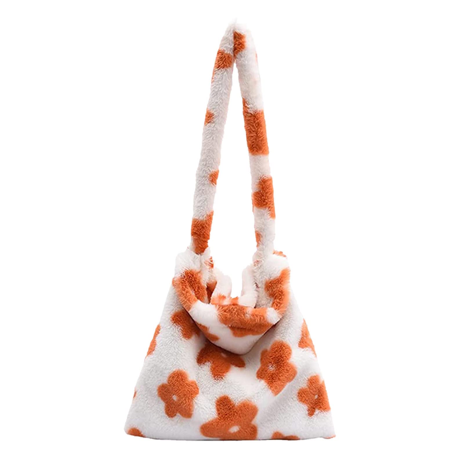 Stylish Plush Furry Tote Bag for Women - Large Winter Shoulder Purse with Long Strap - Perfect for Autumn & Winter Outfits, Work, Shopping & Travel
