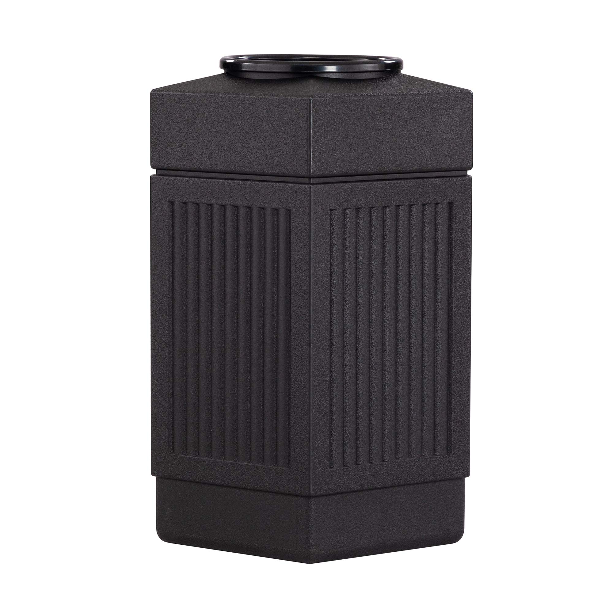 Safco Canmeleon 30-Gallon Heavy-Duty Trash Can - Commercial Grade Indoor/Outdoor Garbage Bin - Weatherproof & Durable Black Waste Container for Office, Restaurant, Park, and Home Use