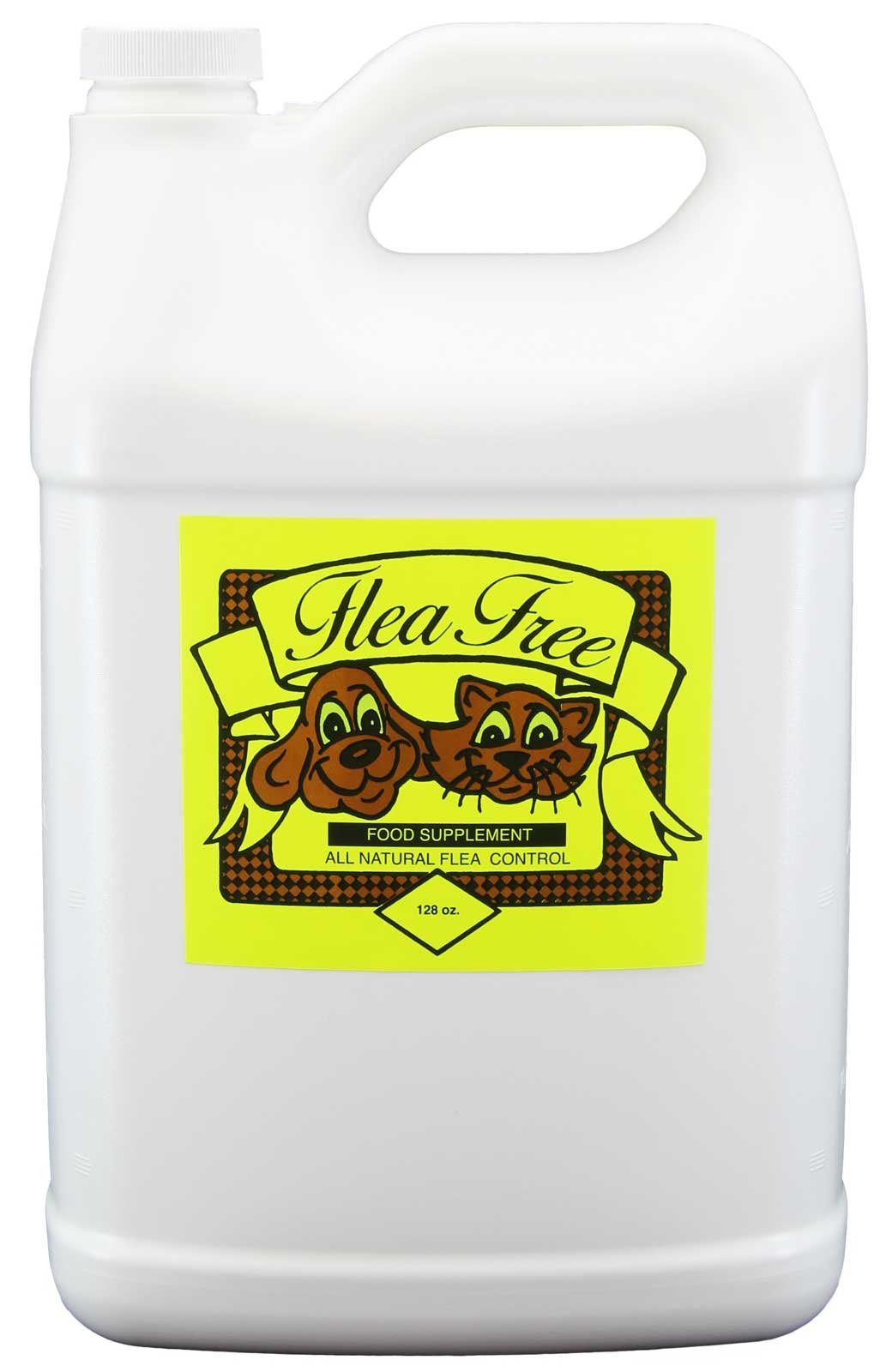 Flea-Free Pure Organic Pet Food Supplement - 128 Ounce | Natural & Safe for Dogs & Cats | Supports Healthy Skin & Coat - Ideal for Daily Feeding & Allergy Relief