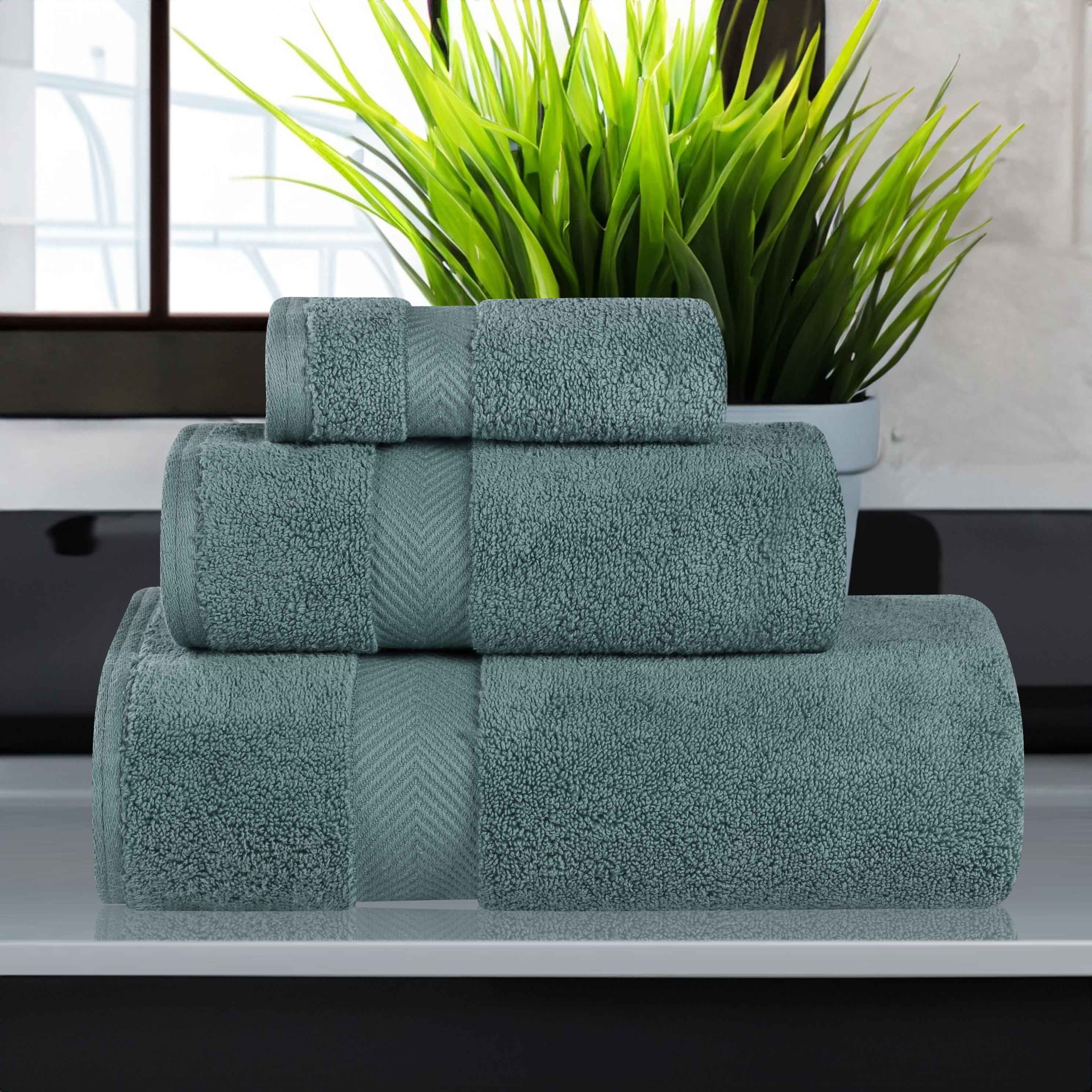 Premium 100% Cotton Zero Twist 3-Piece Bath Towel Set - Ultra Soft & Absorbent for Bathroom, Spa & Gym Use