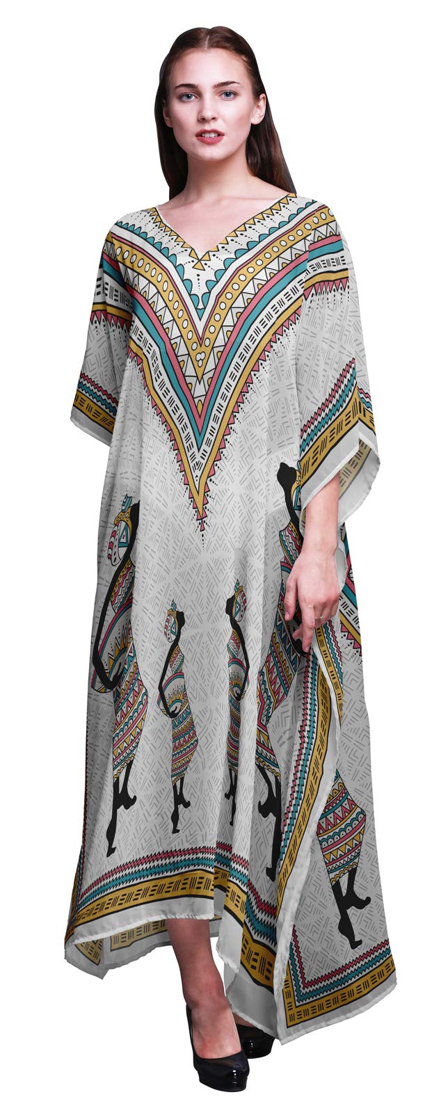Plus Size Kaftan Dresses for Women - Flowy Summer Beach Cover Up, Boho Kimono Maxi Dress for Lounge & Vacation | Perfect for Poolside, Resort Wear & Casual Outings
