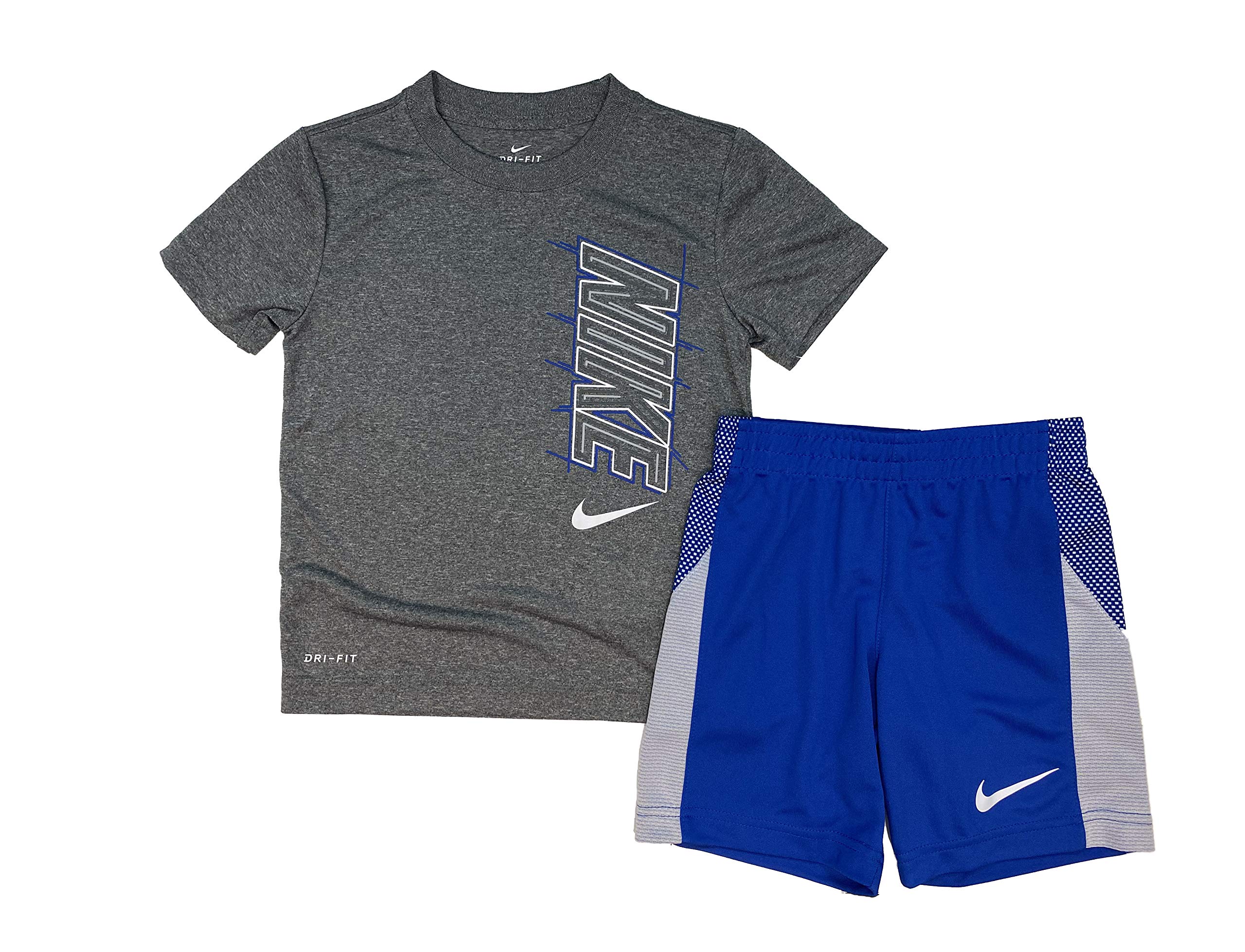Nike Dri-FIT Graphic T-Shirt and Shorts 2-Piece Set for Boys - Moisture-Wicking Athletic Outfit for Sports, Play & Everyday Wear