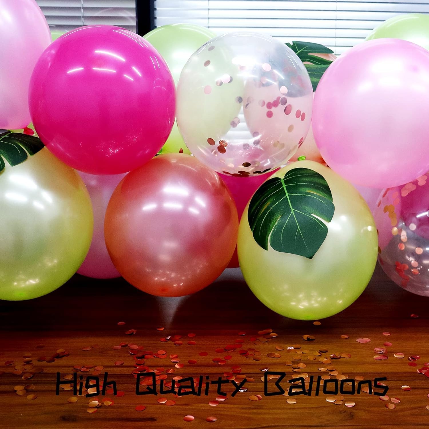 68-Piece Tropical Hawaiian Party Decorations Set - Palm Leaves, Balloons for Luau, Summer, Aloha, Moana, Tiki Birthday & Baby Shower - Perfect for Beach Themed Parties, Hawaiian Luaus & Tropical Celebrations