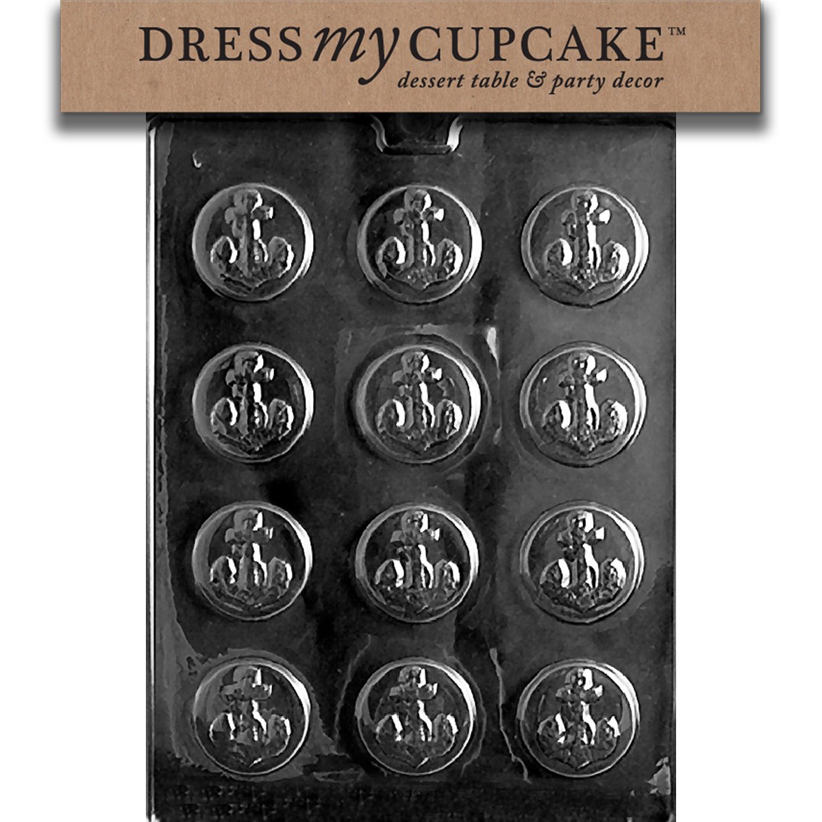 Premium Chocolate Candy Mold for Cupcake Decorating - Anchor & Nautical Mints Design - Perfect for Baking, Party Favors, and DIY Dessert Crafts