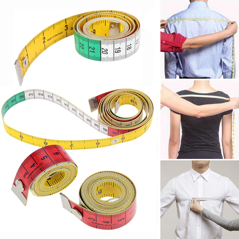 AKOAK 1.5m/60-inch Flexible Body Measuring Tape - Soft Sewing Tailor Tape Measure for Accurate Waist, Bust & Body Measurements - Perfect for DIY Sewing, Tailoring & Fitness Tracking