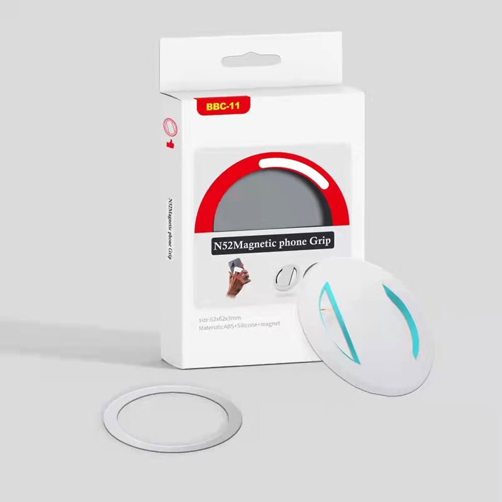 Snap Phone Grip Elastic Cell Phone Holder Strap - 360° Rotation Ultra-Thin Ring Kickstand Loop Stand for iPhone, Samsung, and More (White) - Perfect for Selfies, Videos, and Hands-Free Viewing