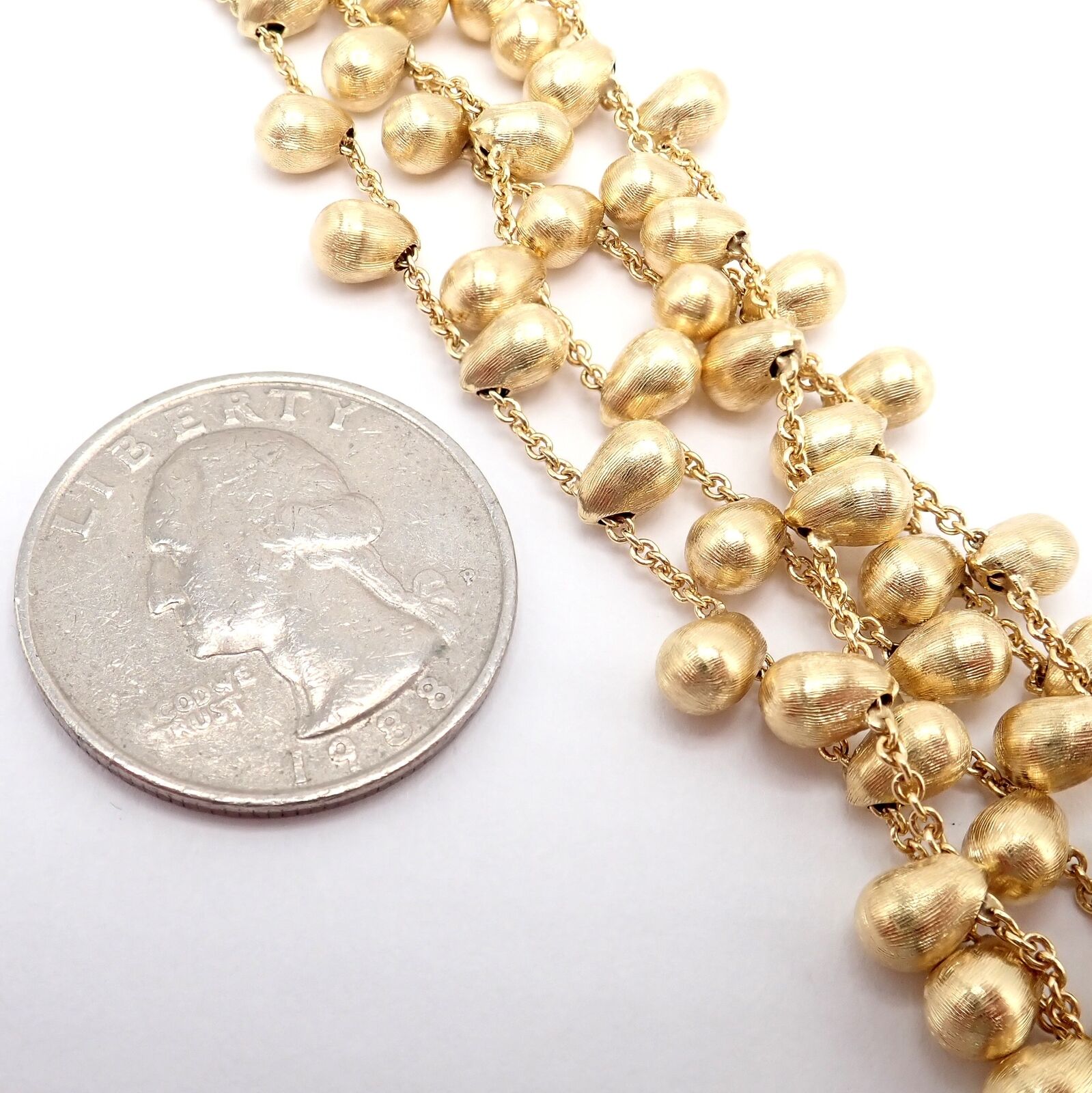 Authentic Marco Bicego 18k Yellow Gold Five-Stand Acapulco Bead Bracelet - Luxury Italian Jewelry for Women, Perfect for Parties & Special Occasions