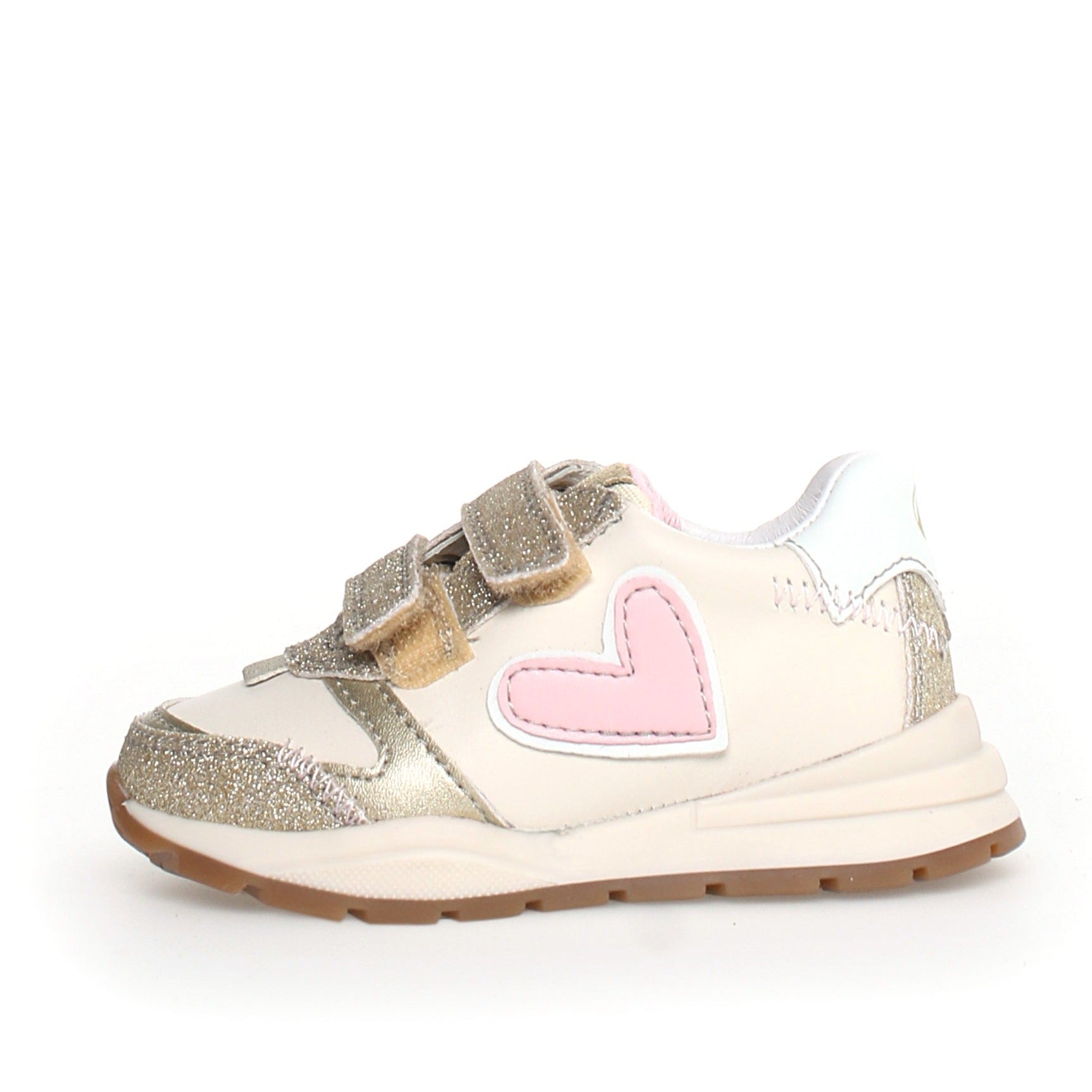 Naturino Quelly Girls Sneakers - Lightweight Comfortable School Shoes for Kids, Platinum Multi Color - Perfect for School, Play & Everyday Wear