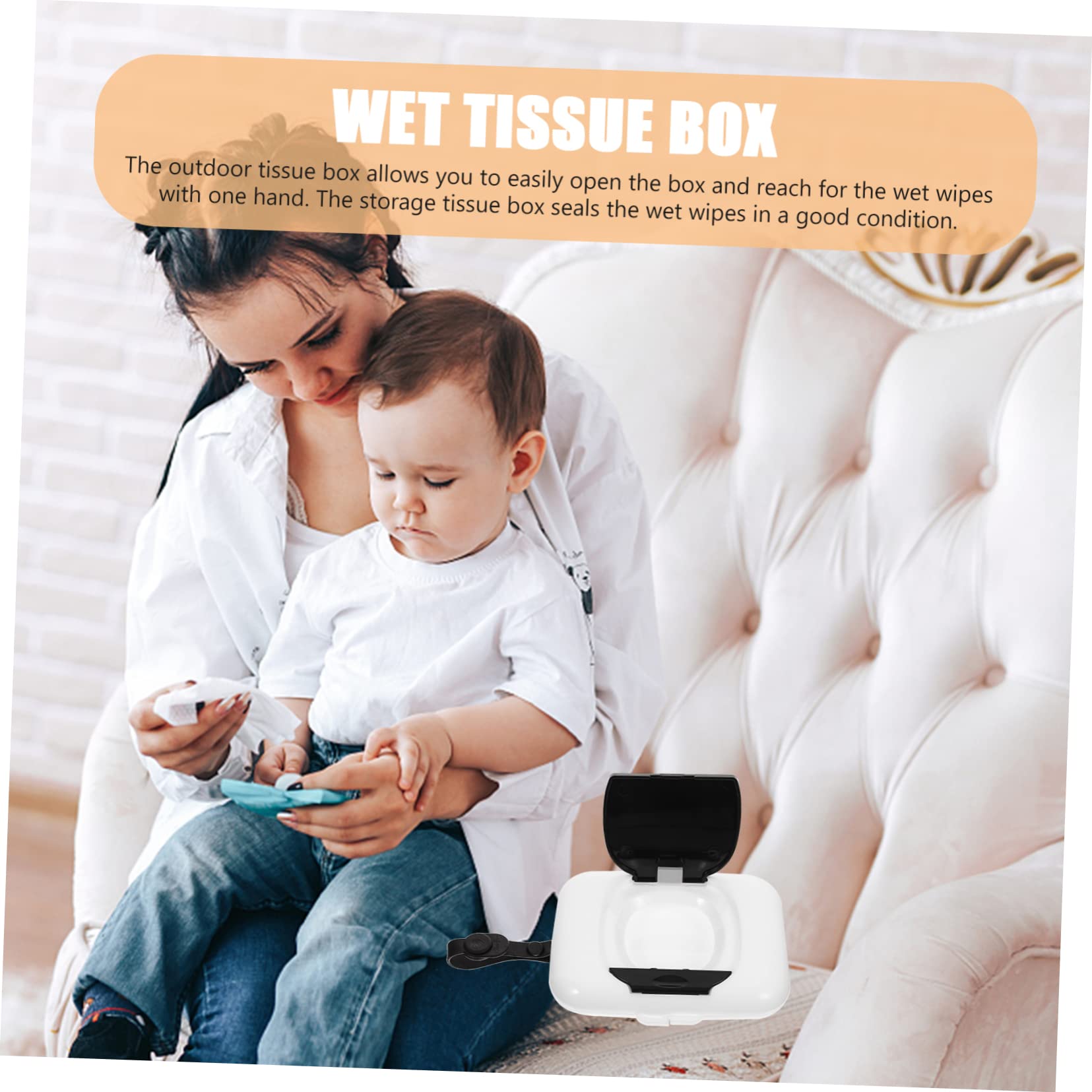 RORPOIR 2-Pack Travel Wipe Dispenser Box - Portable Wipes Container & Diaper Bag Holder for On-the-Go Parents | Perfect for Diaper Bags, Strollers, and Car Travel