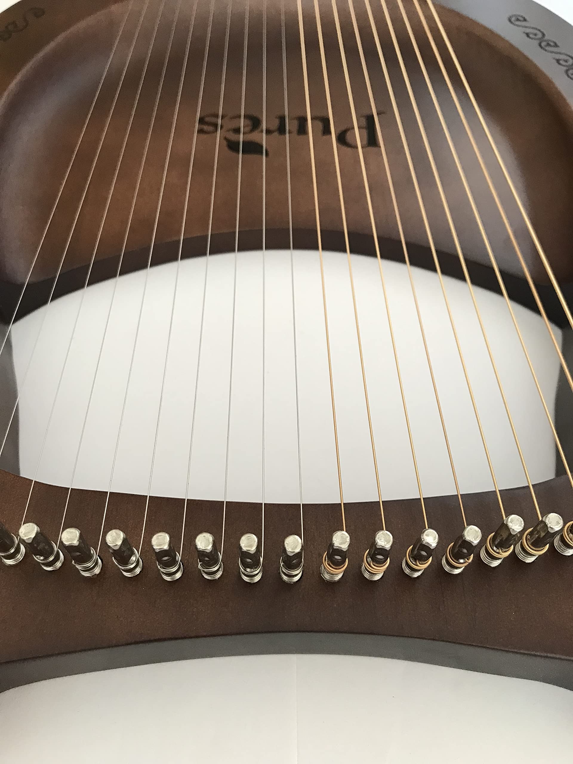 19-String Solid Body Lyre Harp with Tuning Wrench - Retro Style Angel Harp for Beginners - Perfect Gift for Music Lovers, Meditation & Home Decor