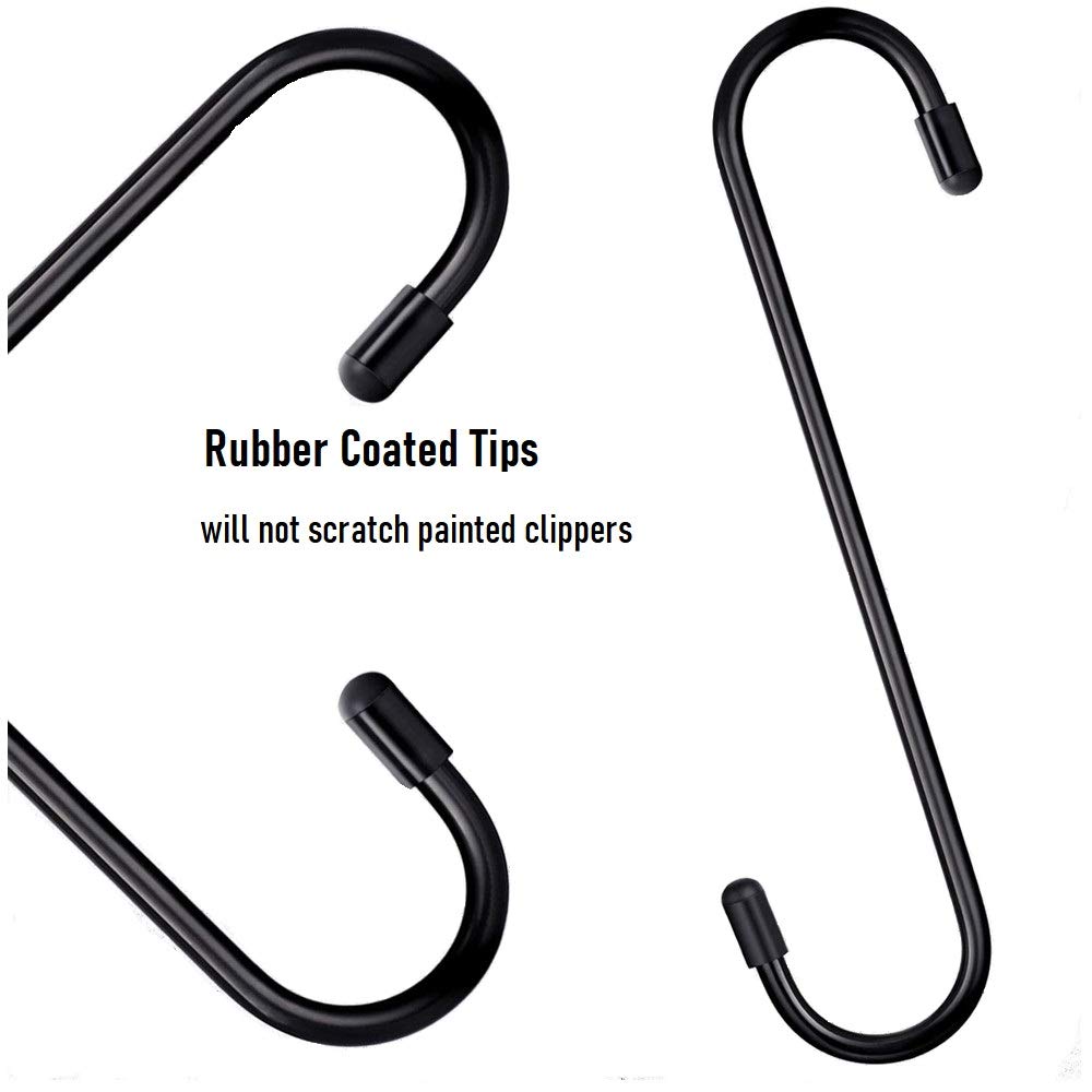 REENFAYA 6PCS Black Brake Caliper Hangers with Rubber Tips - Heavy Duty Automotive Tool for Suspension, Disc Brake Caliper, Bearing & Axle Maintenance - Perfect for DIY Car Repair & Professional Mechanic Use