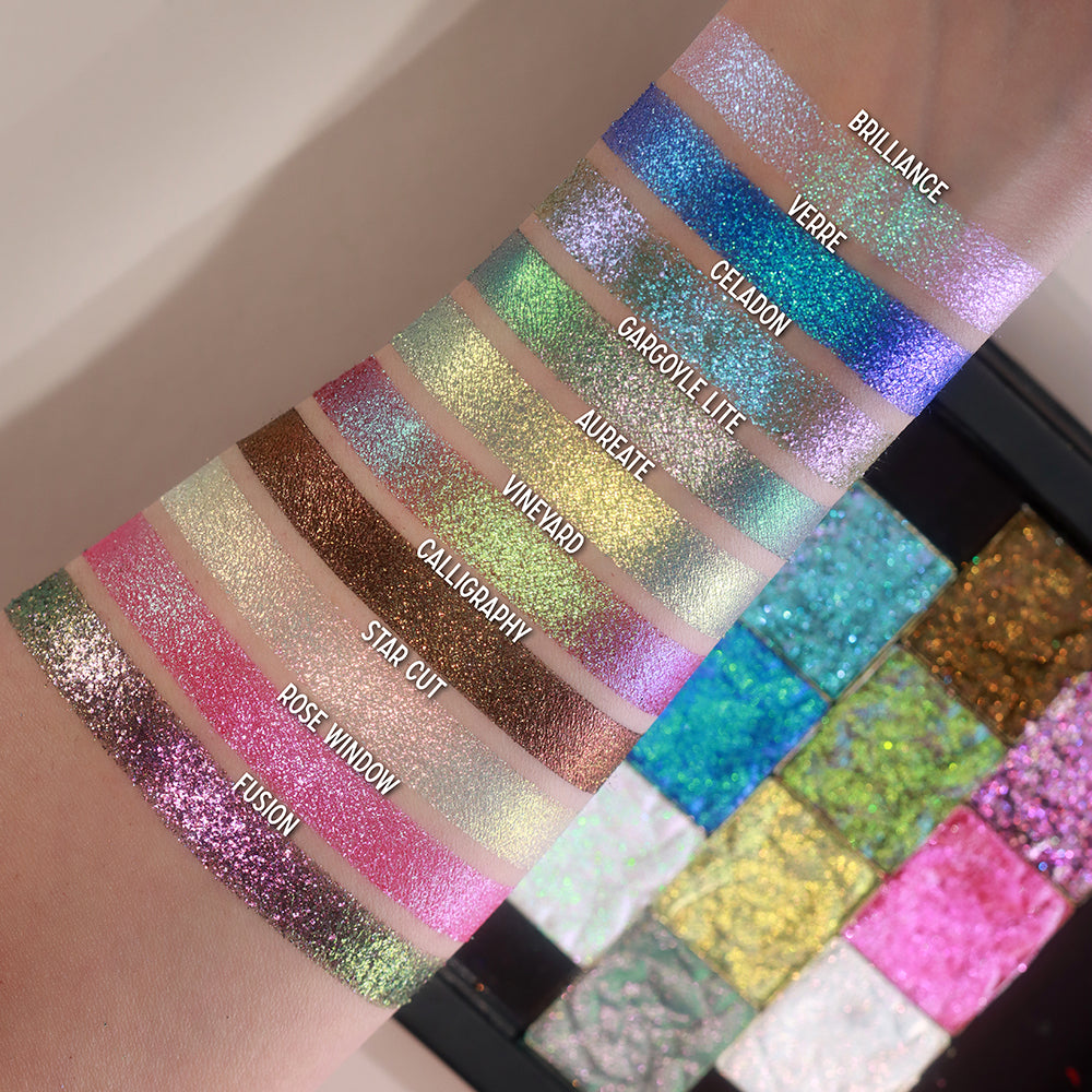 Fusion Dimensional Multichrome Eyeshadow Palette - Long Lasting Highly Pigmented Makeup for Party, Night Out & Special Occasions