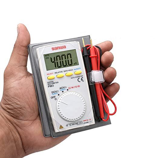 PM3 Pocket Digital Multimeter with Folding Case - Compact Electrical Tester for DIY, Home & Automotive Use
