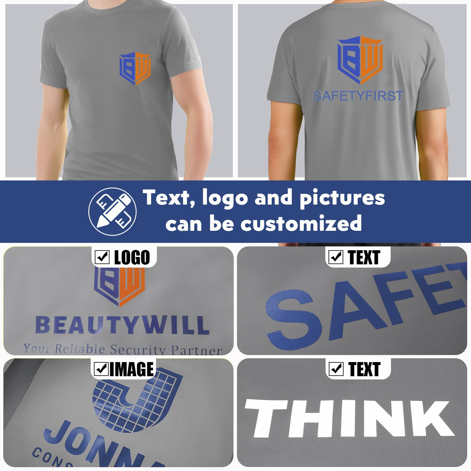 Custom Logo Men's Neon Quick Dry T-Shirts - Breathable Short Sleeve Tees for Gym, Running & Outdoor Activities | Personalized Printing Available