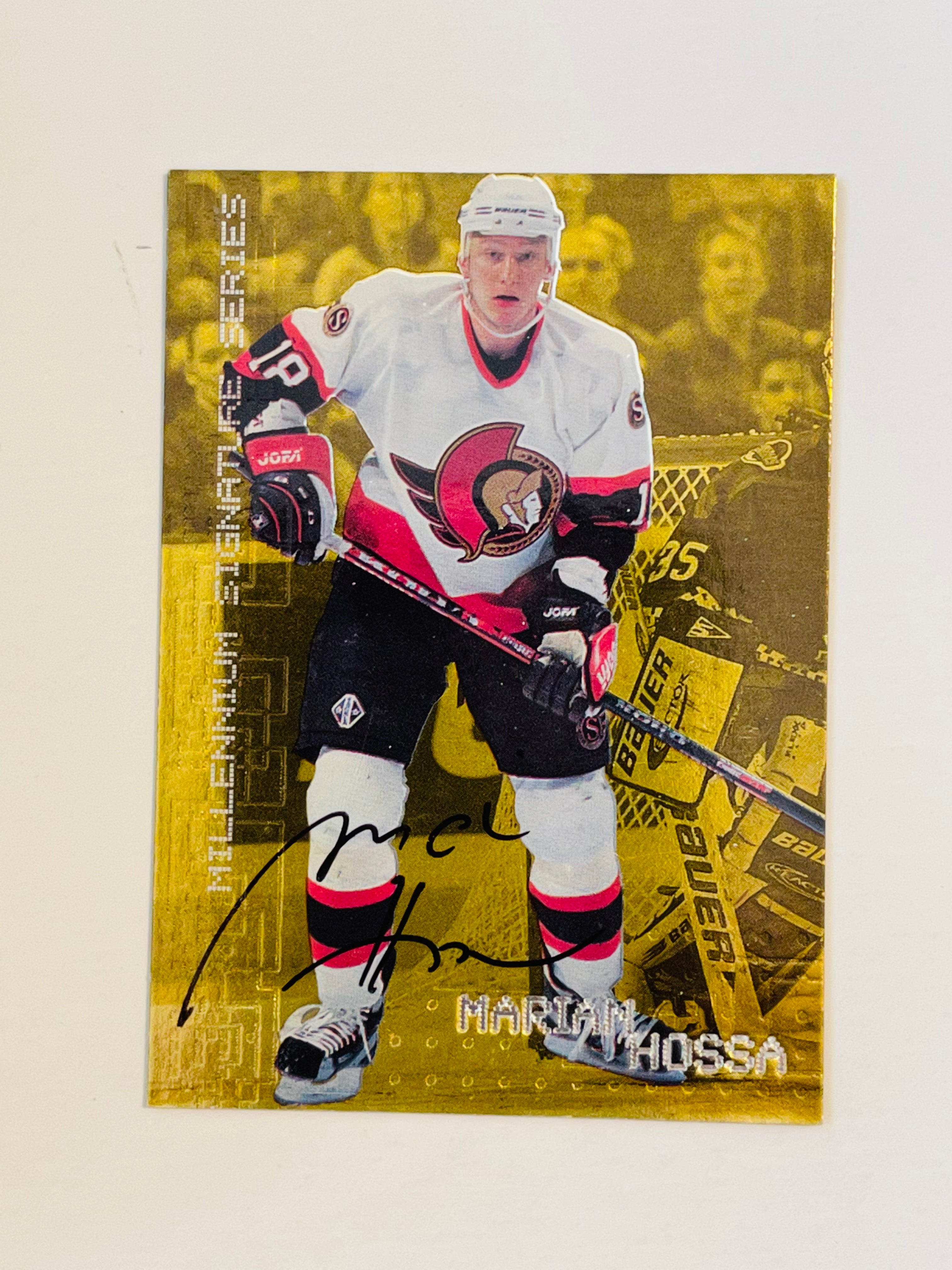 1999 Marian Hossa Be a Player Autograph Insert Hockey Card - Rare Collectible for NHL Fans, Sports Memorabilia Enthusiasts & Hockey Card Collectors - Perfect for Display, Trading & Investment
