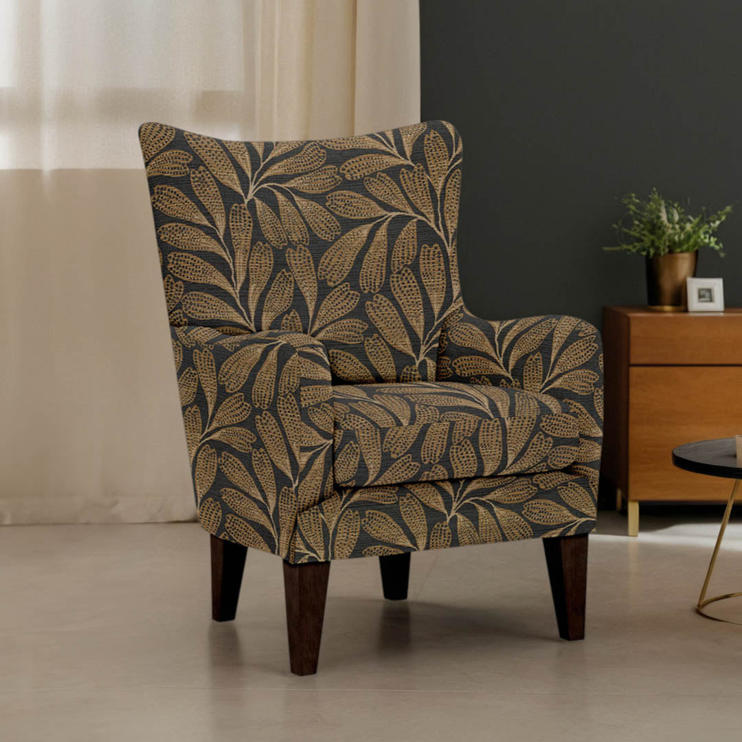 Novae Accent Chair - Modern Upholstered Lounge Chair for Living Room, Bedroom & Office - Comfortable Single Seater with Sturdy Metal Legs - Perfect for Relaxing, Reading & Decorating Spaces