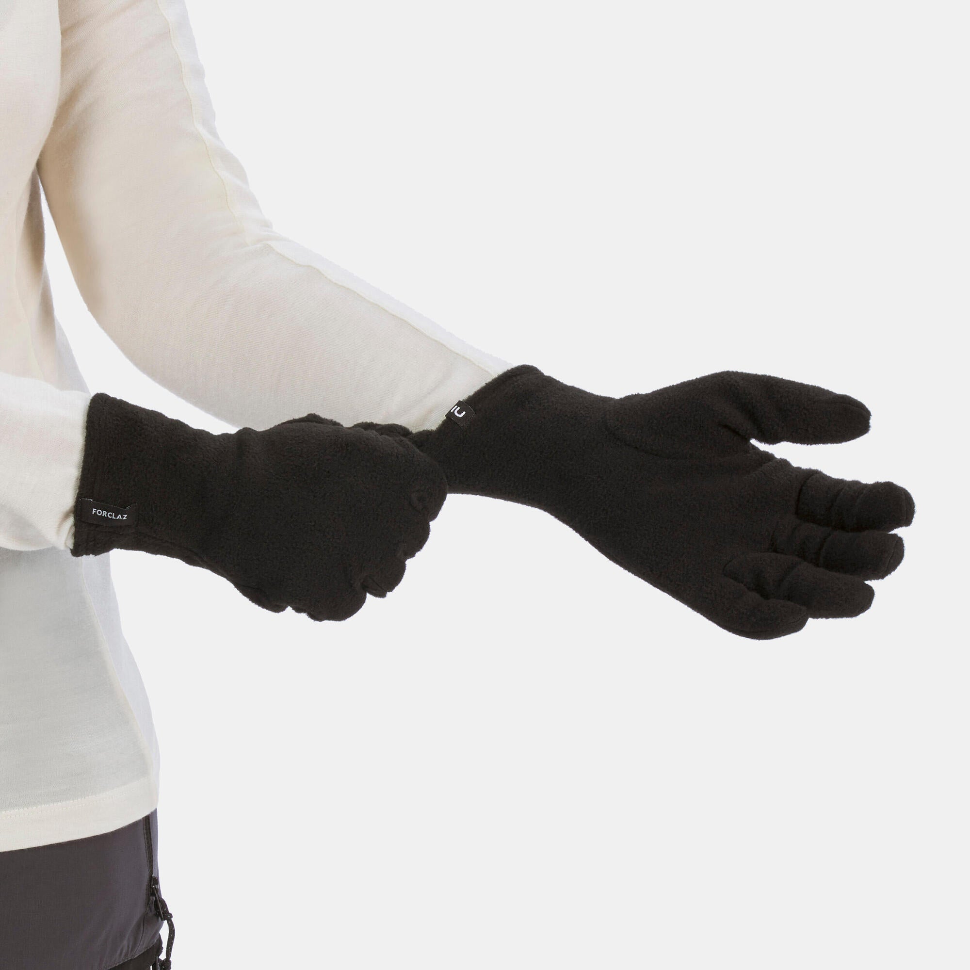 Forclaz MT100 Fleece Gloves - Warm Winter Gloves for Men & Women - Outdoor Hiking, Skiing, Running, and Cold Weather Activities
