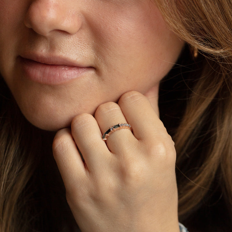 Morse Code Ring for Women - Personalized Engraved Jewelry with Secret Messages - Perfect Gift for Her, Anniversary, Birthday, Valentine's Day - Wearable Love Note & Fashion Statement