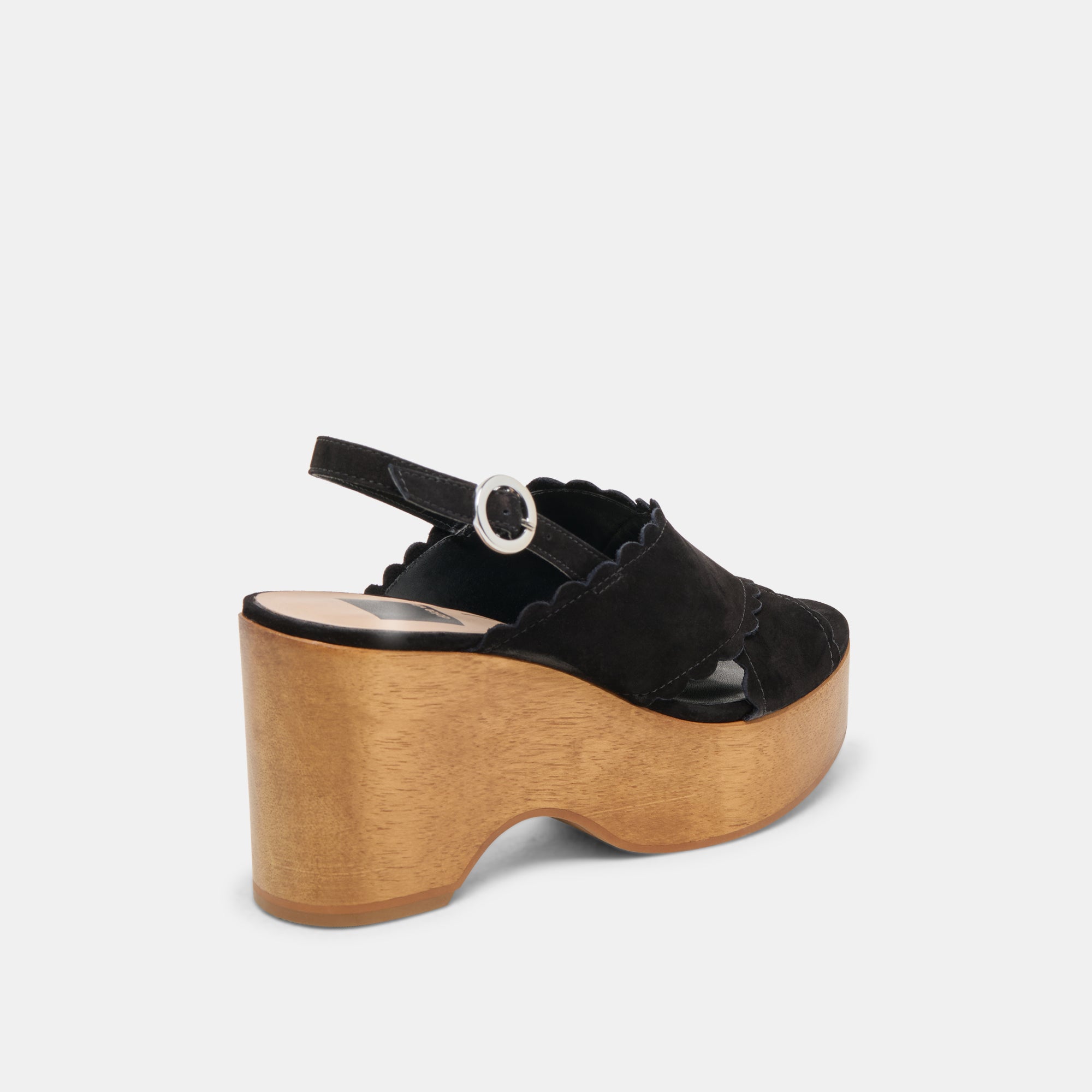 DILION Women's Black Nubuck Wedge Sandals - Comfortable Casual & Dressy Shoes for Summer, Beach, and Office Wear