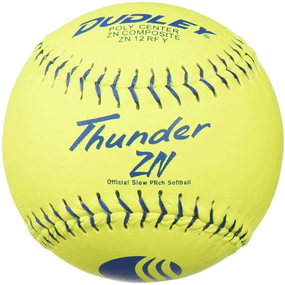 Dudley Thunder ZN 12 Classic M USSSA Slowpitch Softballs (Dozen) - 4U540Y | Official Game Balls for Competitive Play & Practice