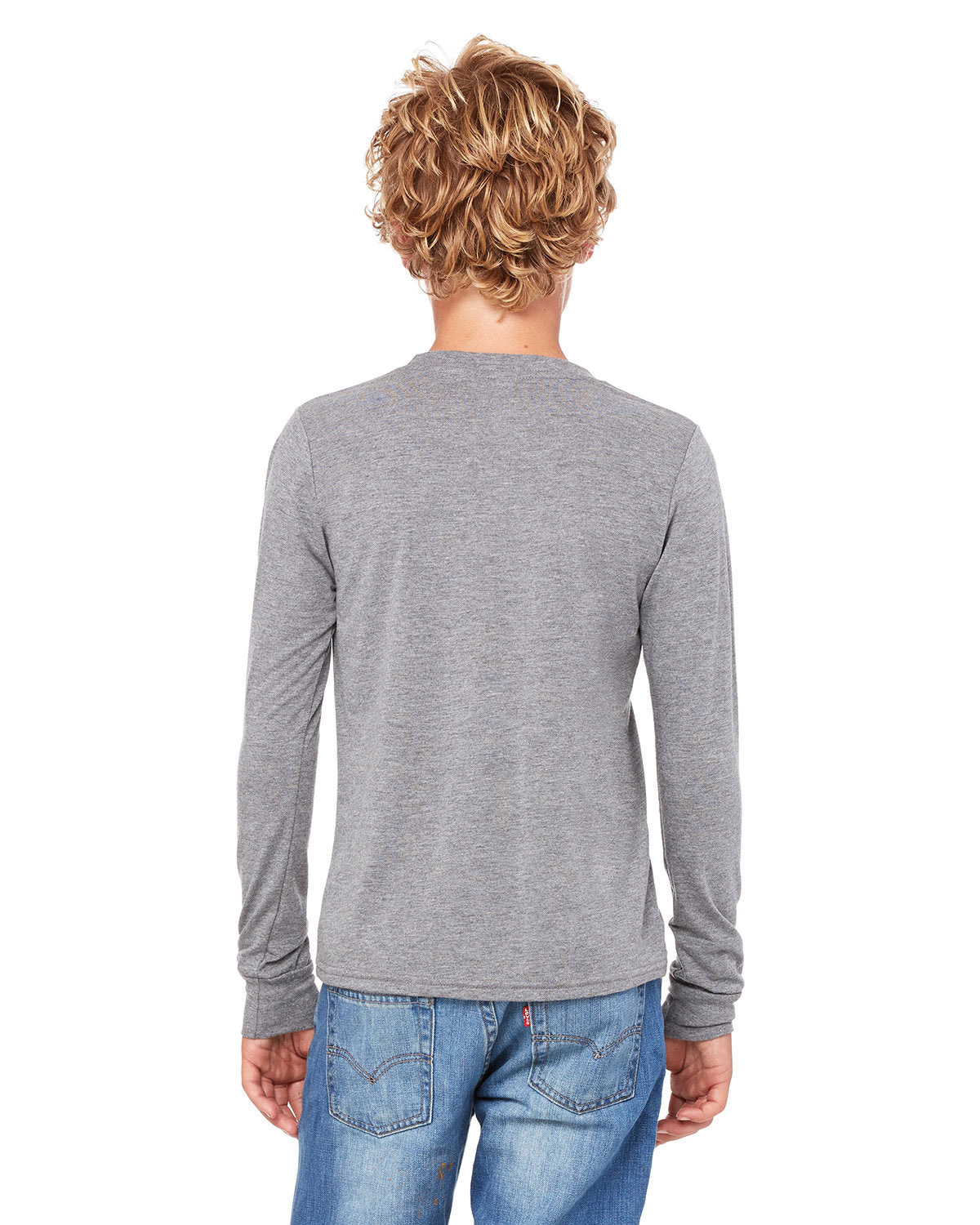 Bella + Canvas 3513Y Youth Triblend Long Sleeve T-Shirt - Soft Comfortable Blend for Kids - Perfect for School, Sports & Everyday Wear