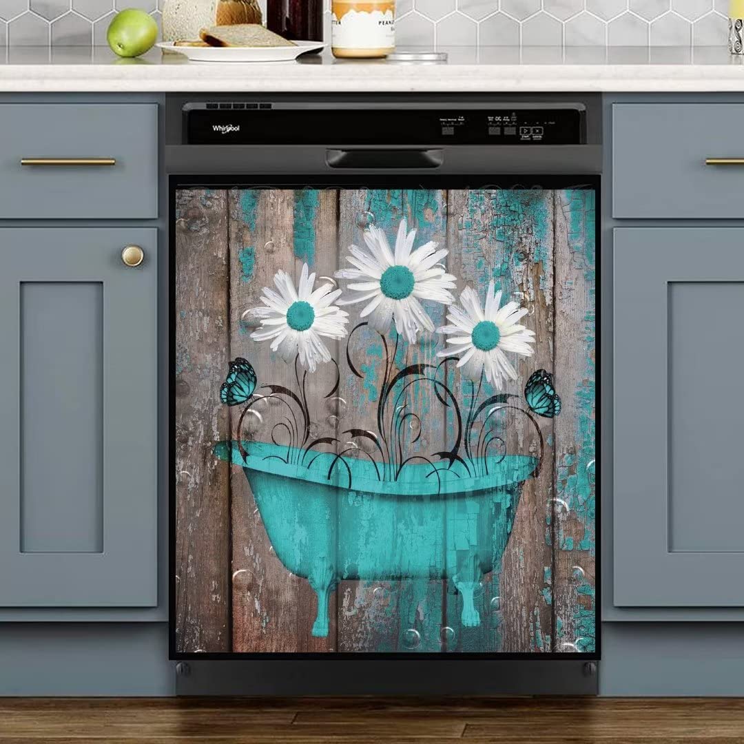 Flower Magnetic Dishwasher Cover 23